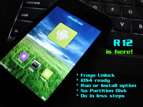 iphodroidr12features News   iPhoDroid 0.6 bêta R12 : Compatible Froyo 2.2 et iOS 4