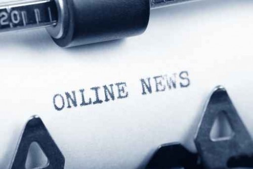 Typewriter close up shot, concept of Online News
