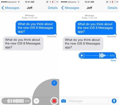 message audio