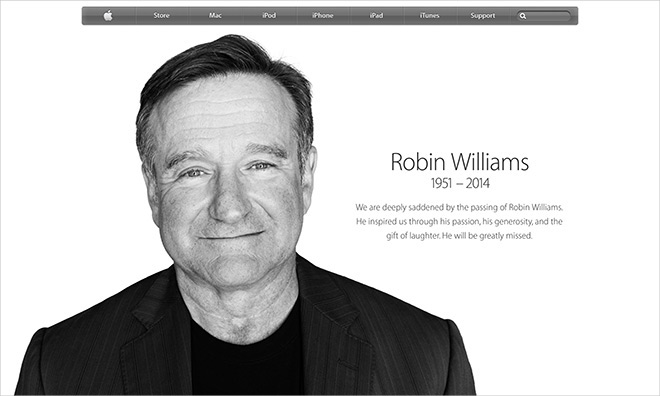 Apple-Robin-Williams-Webpage