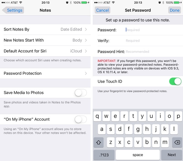 ios-9-3-notes-mot-de-passe