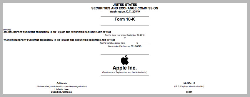 10-K apple dépenses publicitaires