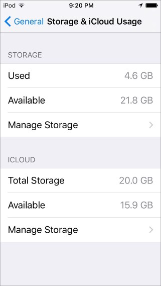 Stockage iPhone saturé