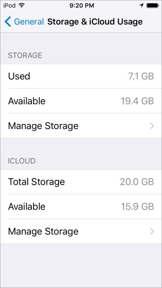 Stockage iPhone saturé