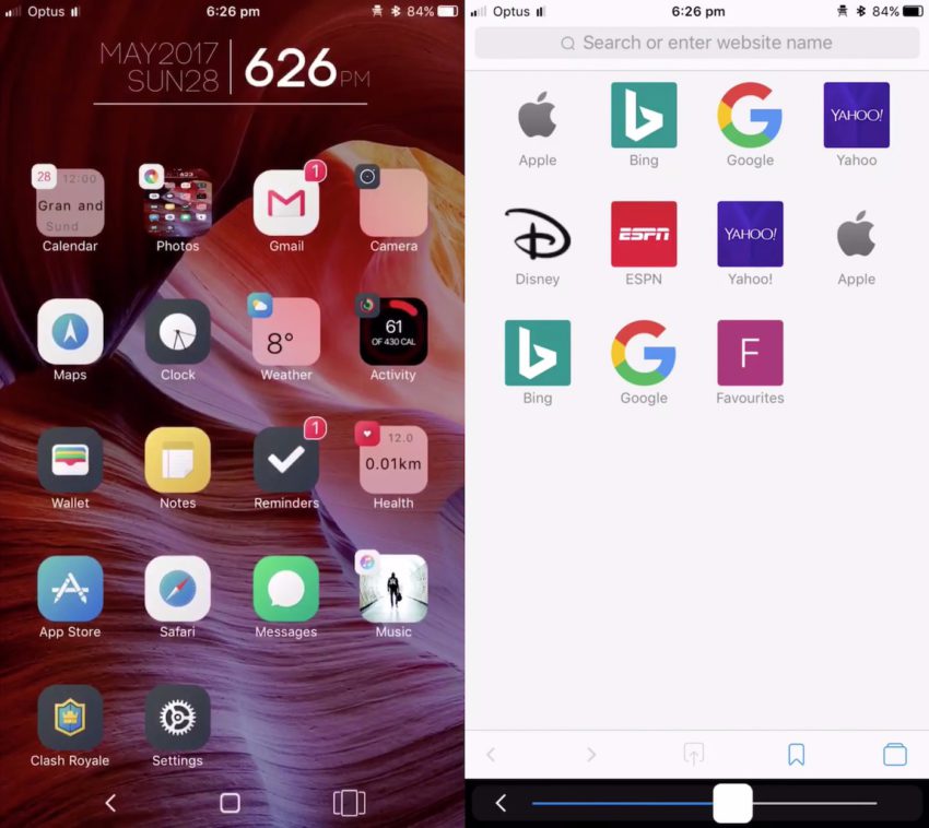 Touch Bar sur iPhone