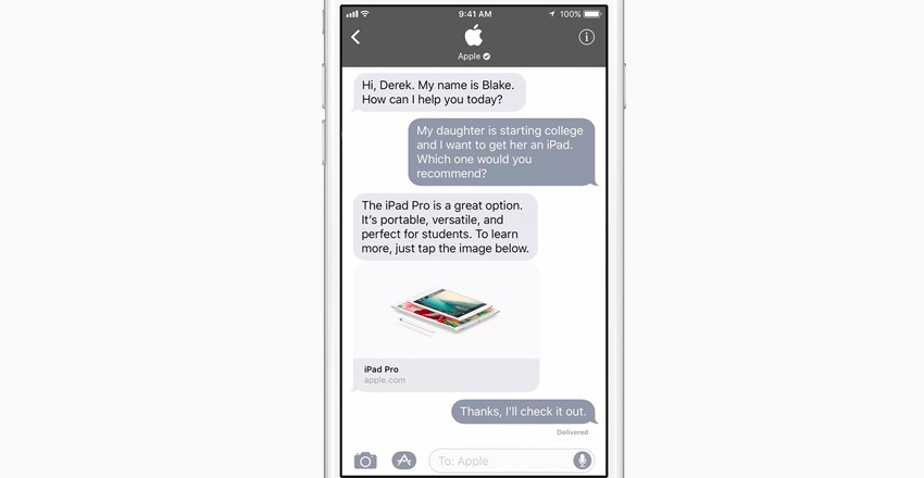 Business Chat iOS 11