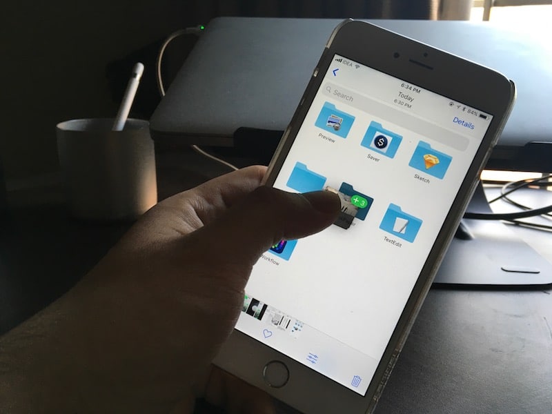 Mode Drag and Drop sur iPhone