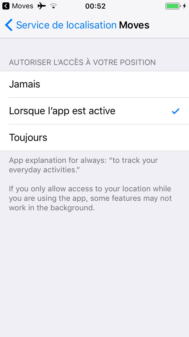 iOS 11 service de localisation