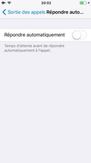 Répondre automatiquement à un appel sur iPhone