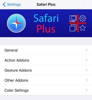 Nouvelles options sur Safari 