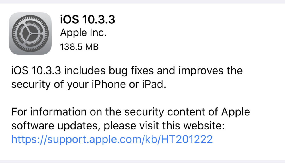 Wifi : Faille de sécurité fixée dans iOS 10.3.3