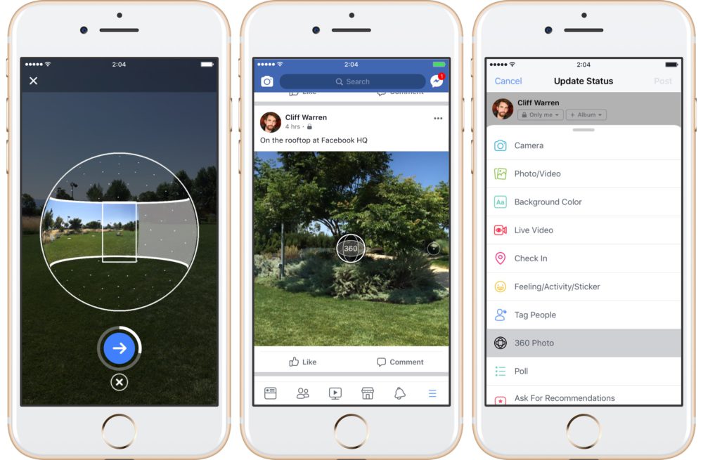 Prendre des photos panoramiques avec Facebook