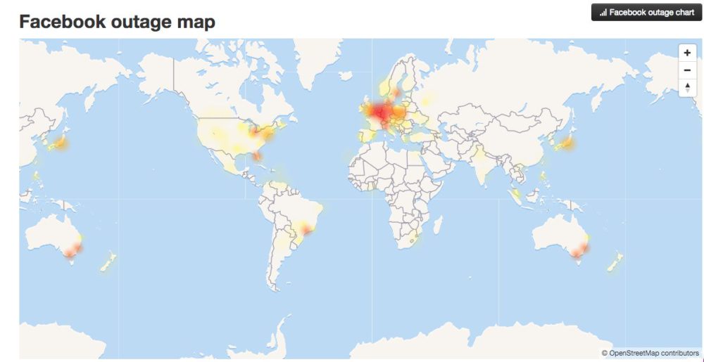 Facebook inaccessible en France et en Europe