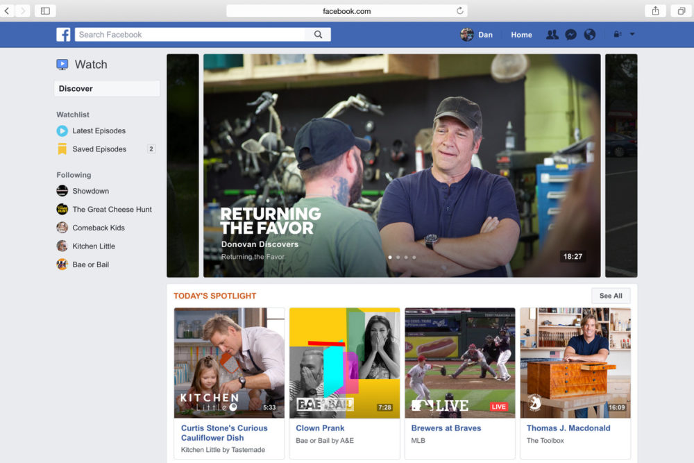 Facebook lance "Watch" pour concurrencer Youtube