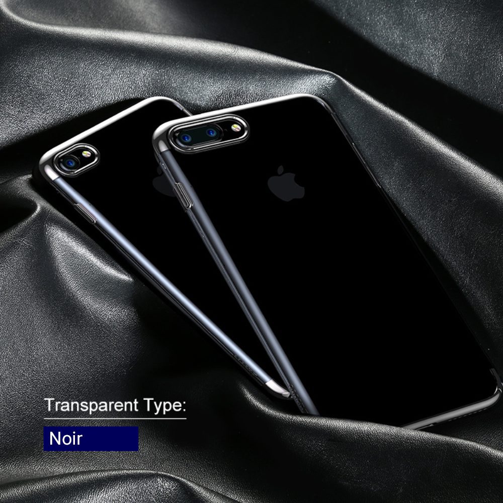 Coque fine et transparente pour iPhone 7, 7 Plus