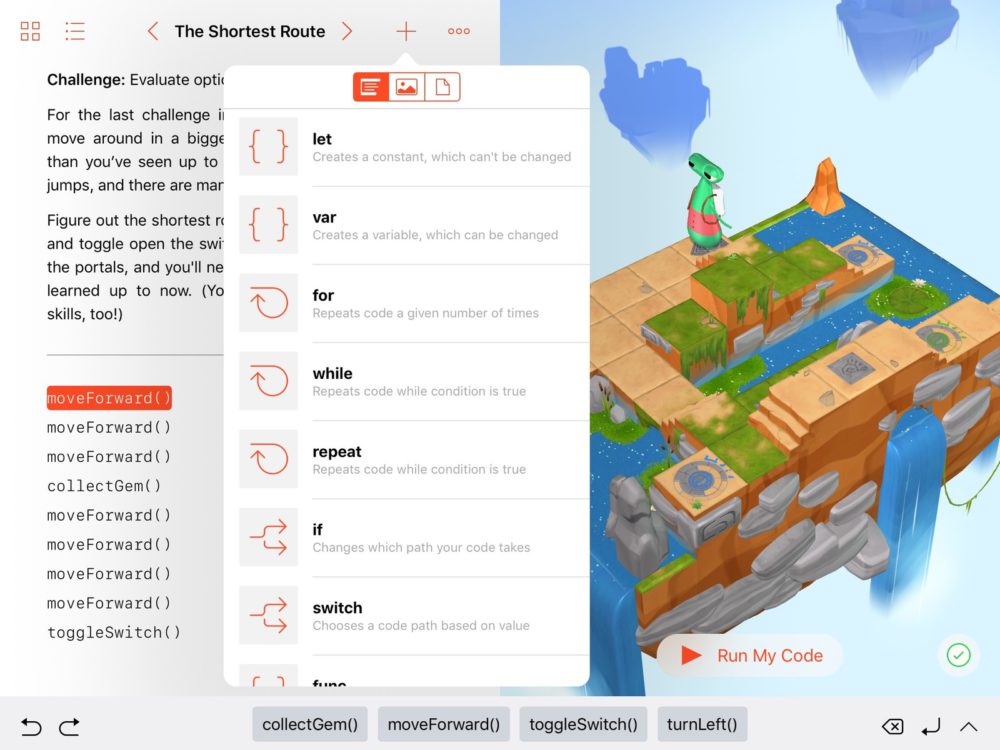Swift Playgrounds propose maintenant des cours de réalité augmentée