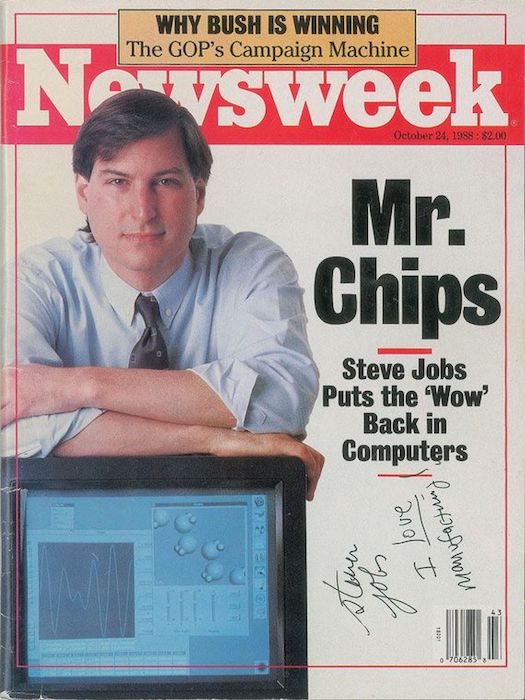 Magasine dédicacé par Steve Jobs