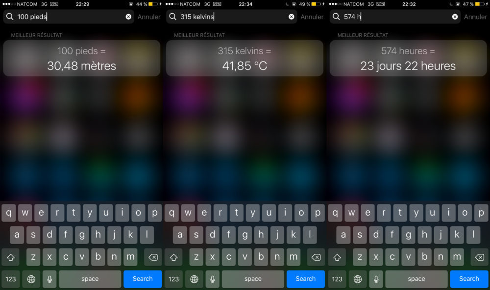 Comment convertir des devises et des unités avec Spotlight sur iPhone