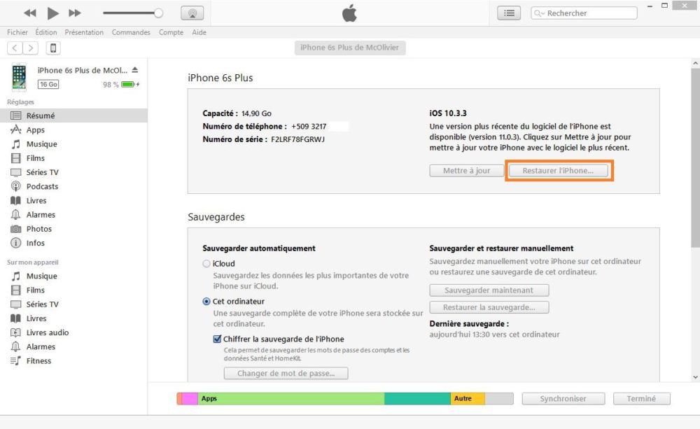 passer d'une version bêta à une version finale d'iOS 11