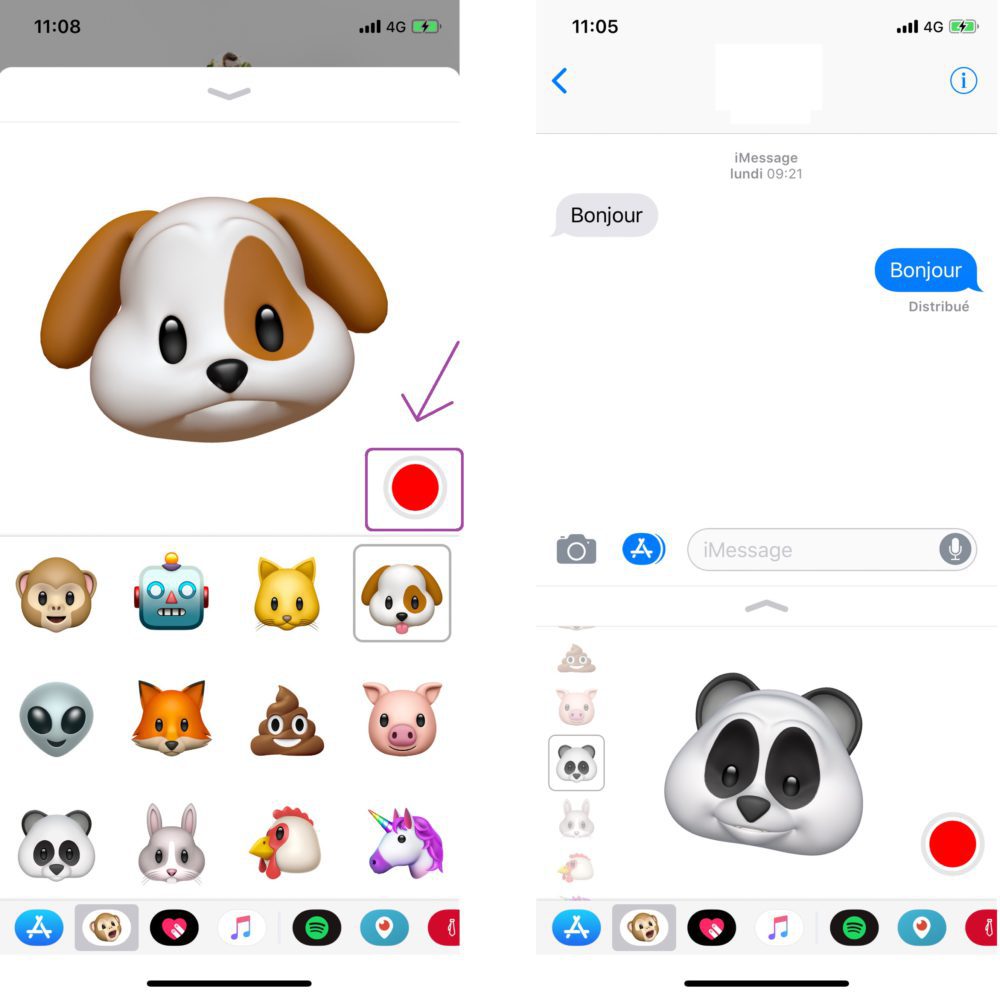 Comment créer, sauvegarder et partager les Animojis