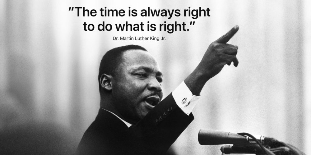 Apple rend hommage à Martin Luther King