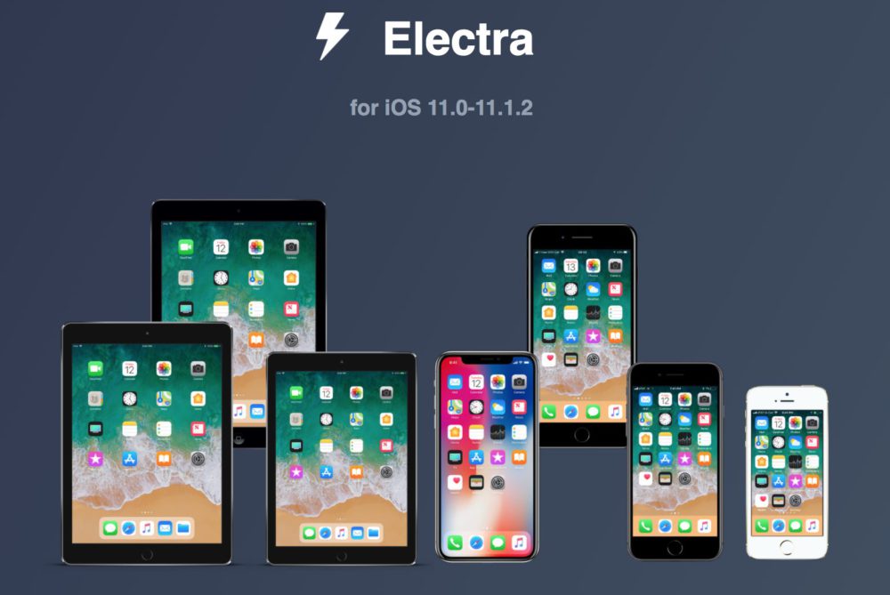 Jailbreak d’iOS 11 Electra est disponible