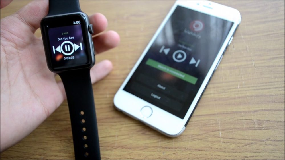 app Spotify pour Apple Watch