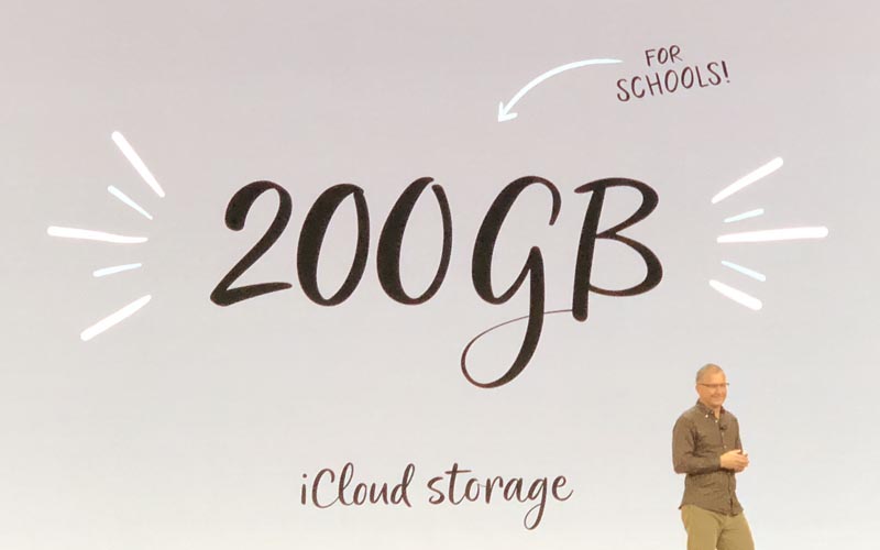 Apple offre 200 Go de stockage iCloud