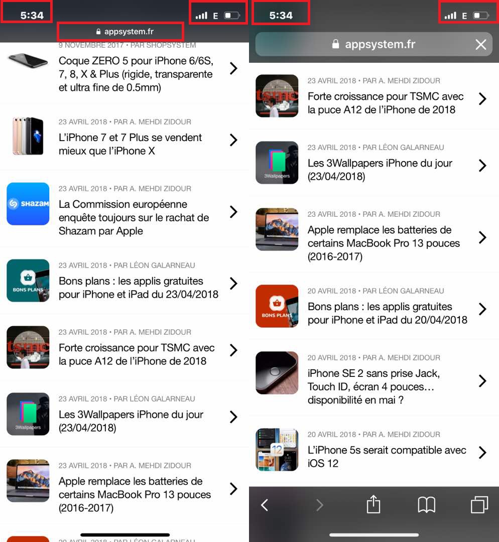 Comment atteindre rapidement le haut d'une page sur iOS
