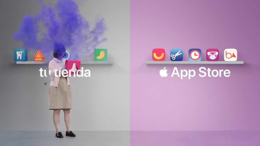 publicités dédiées à l'App Store et au Mode Portrait