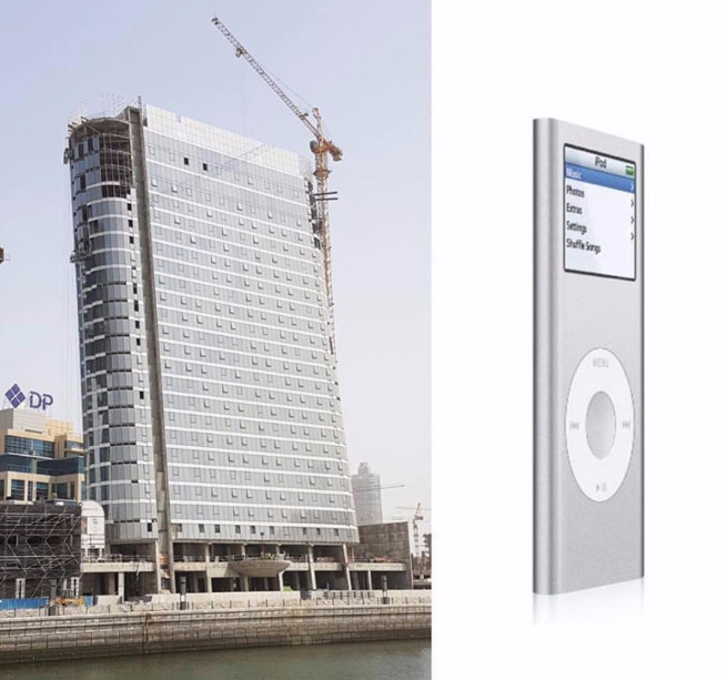 gratte-ciel à Dubaï inspiré de l'iPod nano