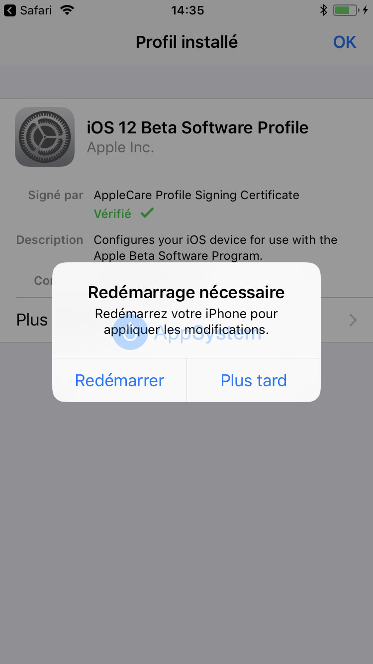 comment installer iOS 12 beta