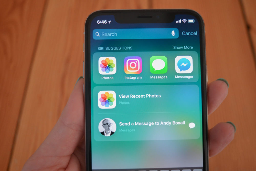 Suggestions de Siri sur iPhone 6