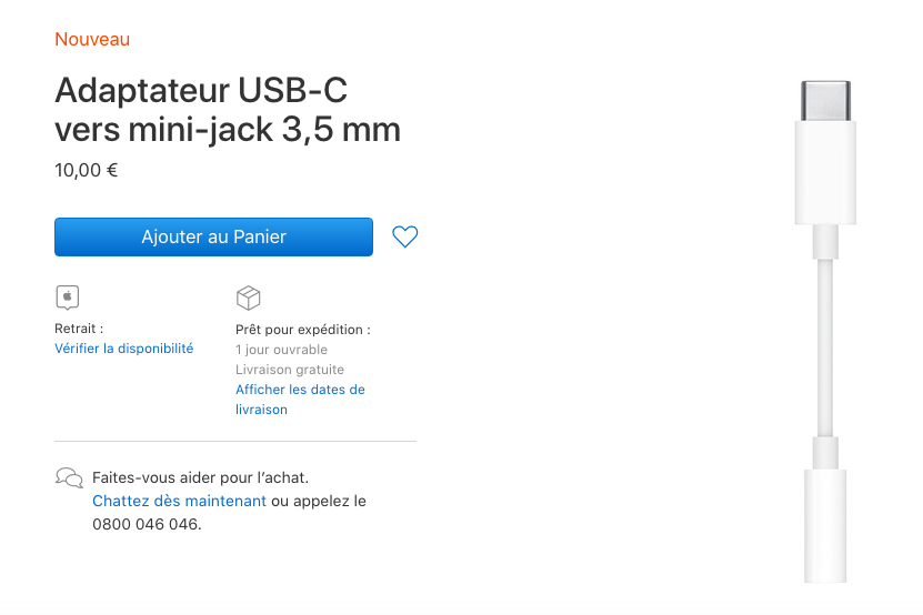 adaptateur USB-C vers jack