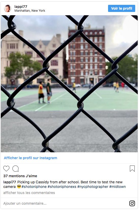 Photos prises avec l'iPhone Xs