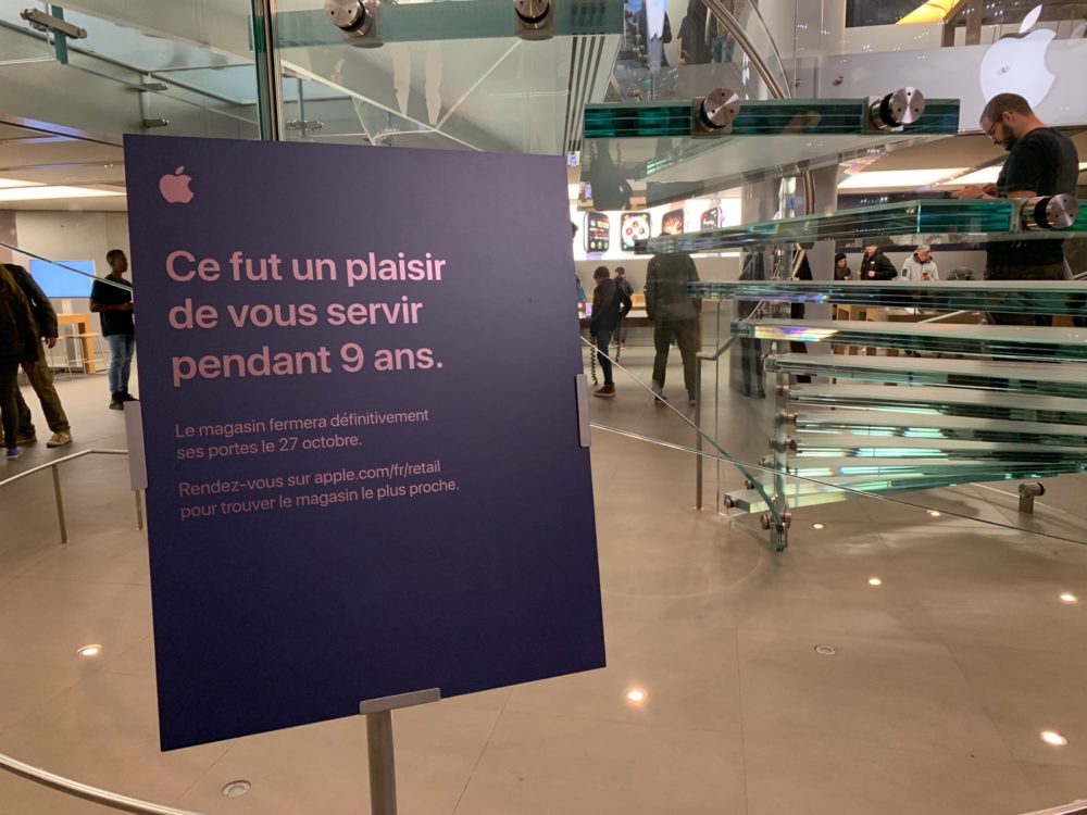 Fermeture de l'Apple Store Carrousel du Louvre