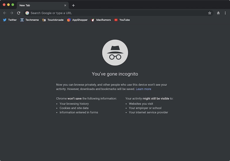Mode Sombre de Google Chrome sur Mac