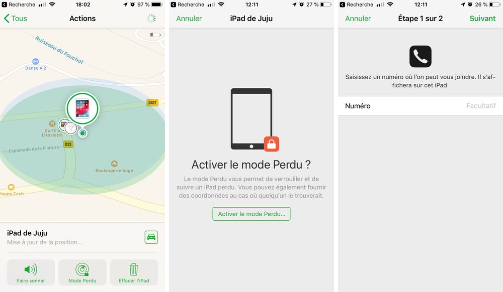 Activer le mode perdu dans Localiser mon iPhone