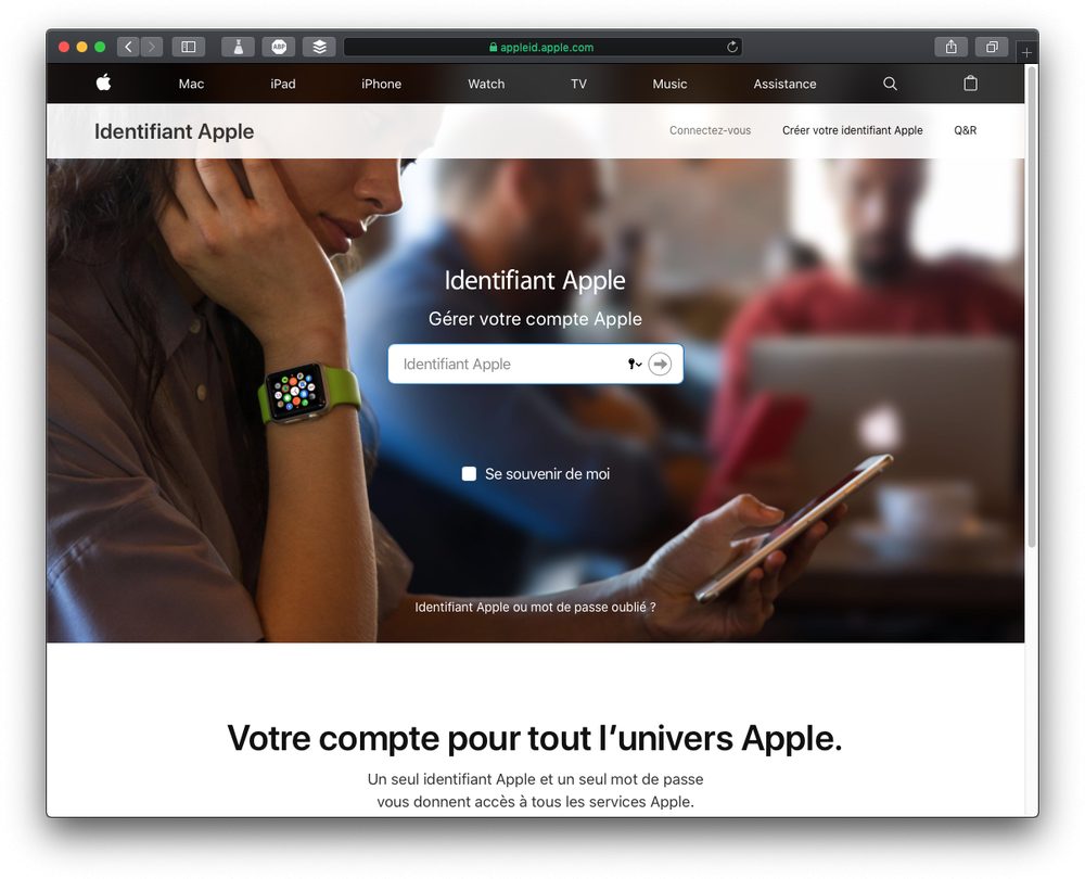site apple id Renforcer la sécurité de liPhone avec la double authentification