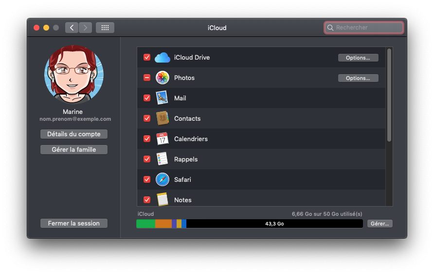 Configurer iCloud sur Mac