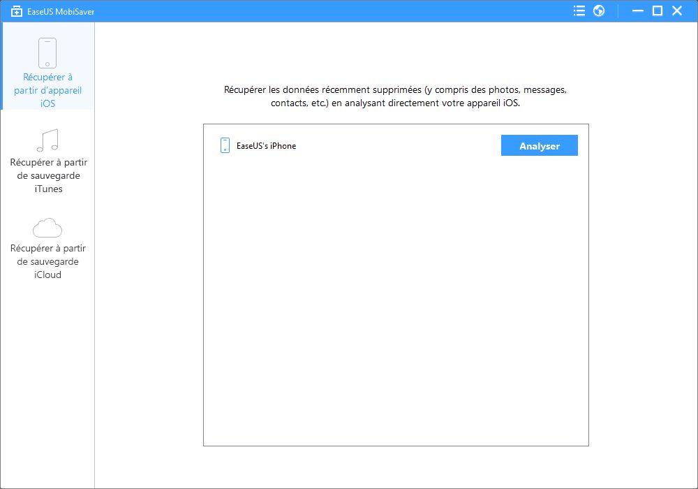 mobisaver recover data from device step1 [PROMO  50%] EaseUS Mobisaver : récupérer les données supprimées sur votre iPhone