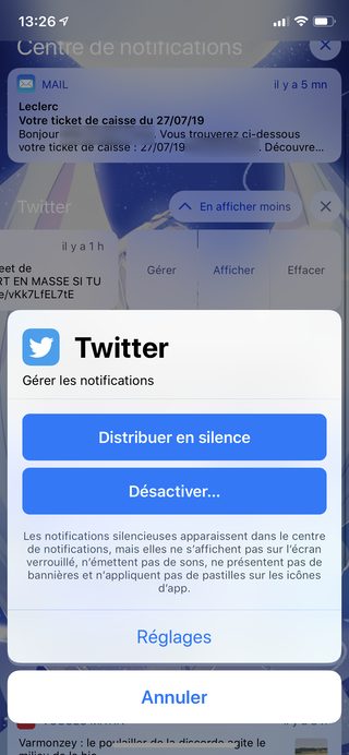 Nouveauté iOS 12 : Gérer les notifications