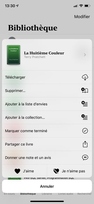 Nouveauté iOS 12 : iBooks Livres