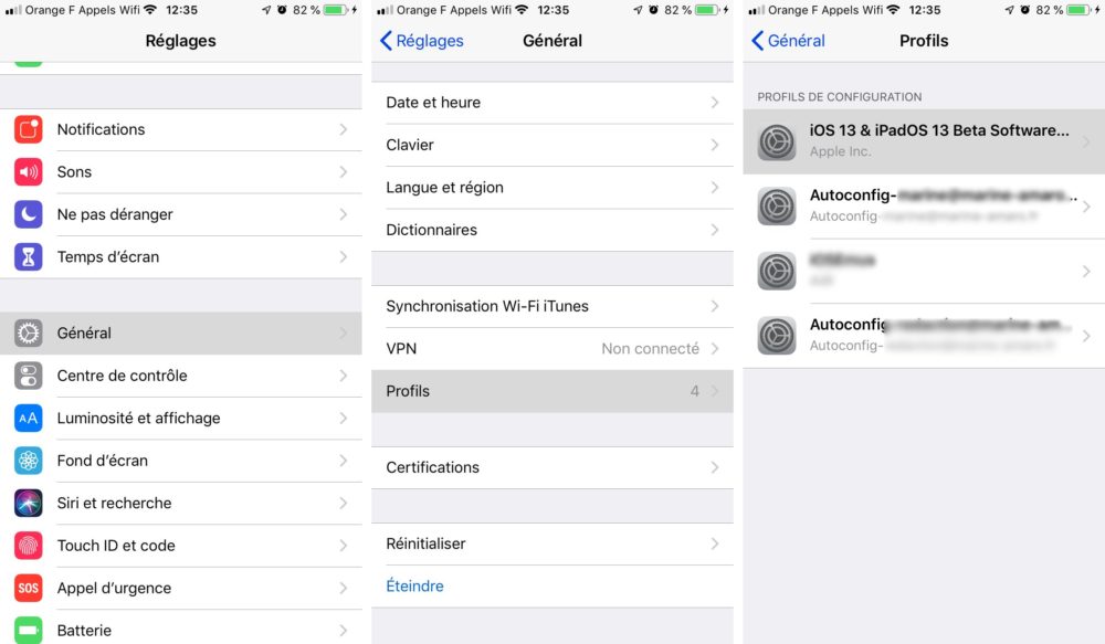 Trouver le profil bêta publique d'iOS 13 et iPadOS