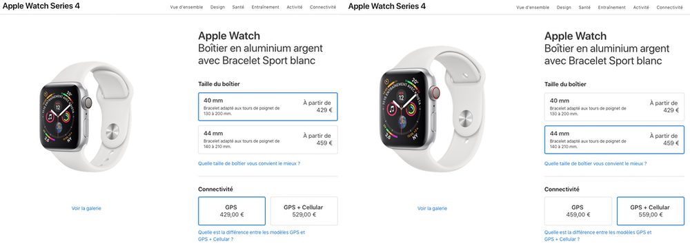 Prix de l'Apple Watch Series 3