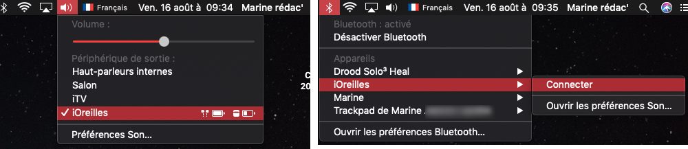 Connecter les AirPods au Mac