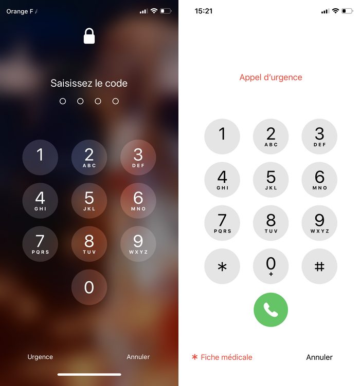Trouver la fiche médicale sur un iPhone verrouillé