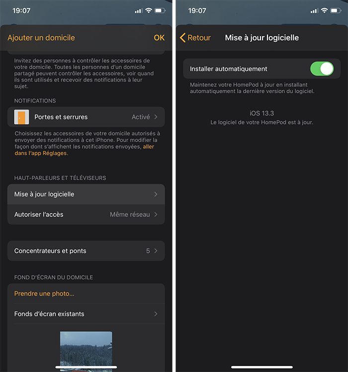 Les mises à jour de votre HomePod