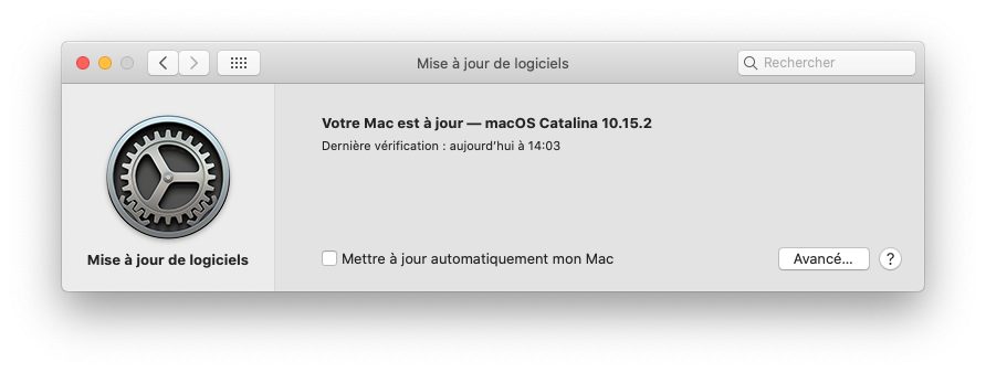 Désactiver les mises à jour automatiques sur Mac