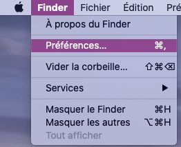Préférences du Finder